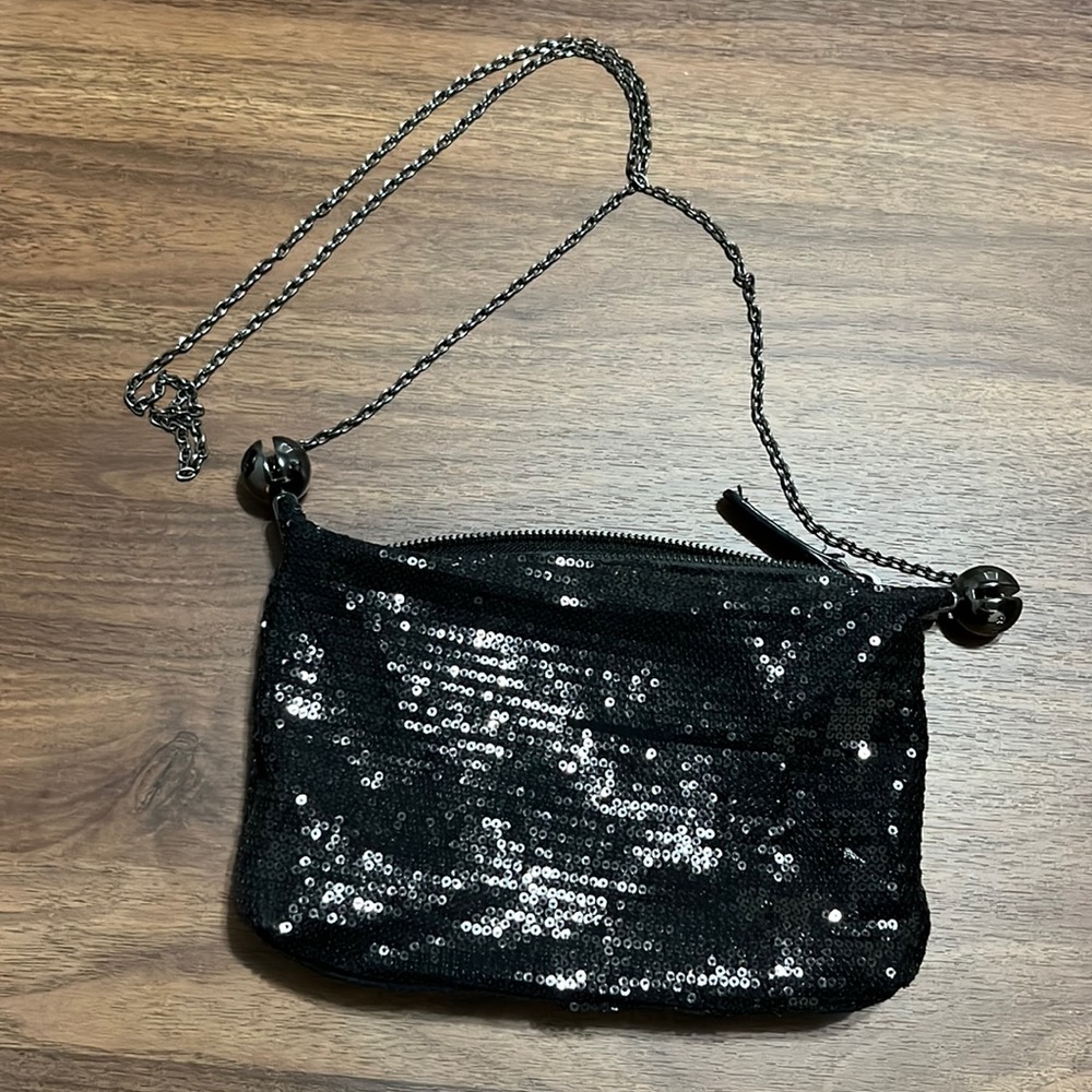Sequin cross body purse